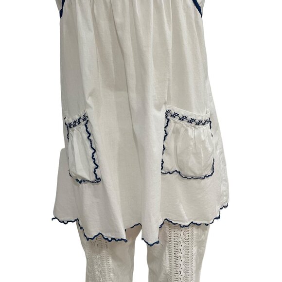 Large Boho Chic Tunic Top Festival Casual Summer Beach Embroidered Lightweight - Picture 8 of 11